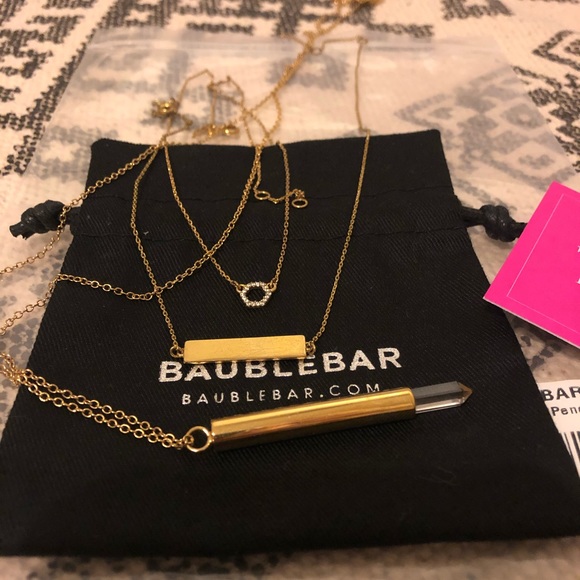 BaubleBar Jewelry - BaubleBar layered necklace set (18k) BaubleBar Jewelry - BaubleBar layered necklace set (18k)